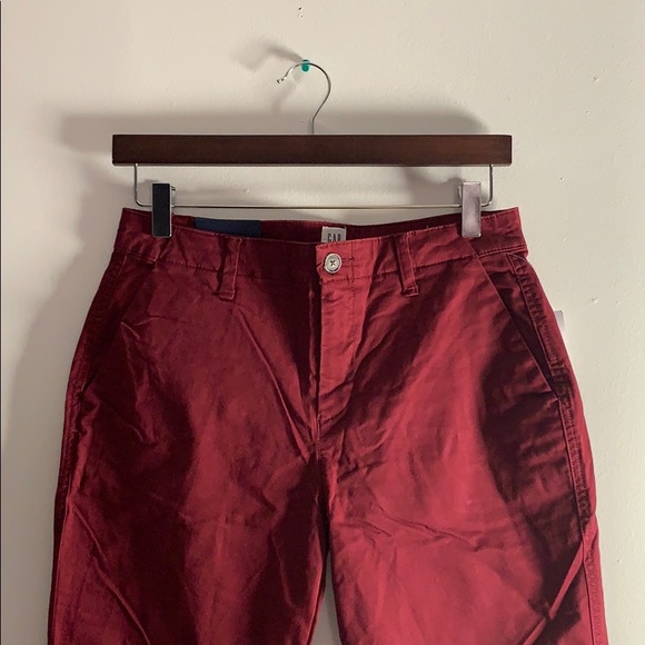 Gap Cranberry Coloured Girlfriend Khaki - Picture 2 of 8